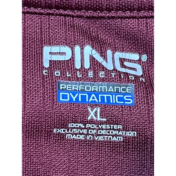 Ping Men’s XL Maroon Long Sleeve Ribbed Mock Neck Pullover Golf Sweater Casual - Picture 3 of 5